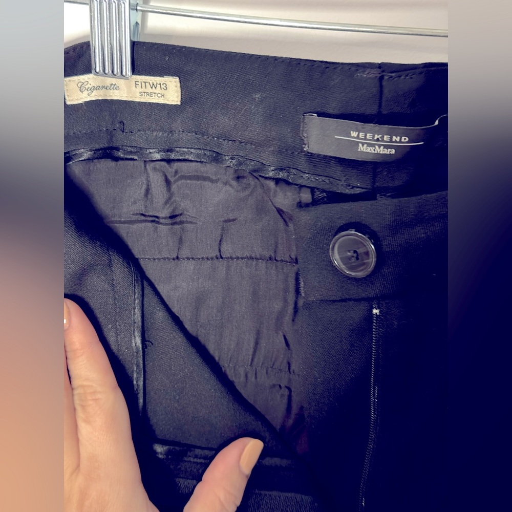 MaxMara Weekend Cigarette Black Pants Size 4